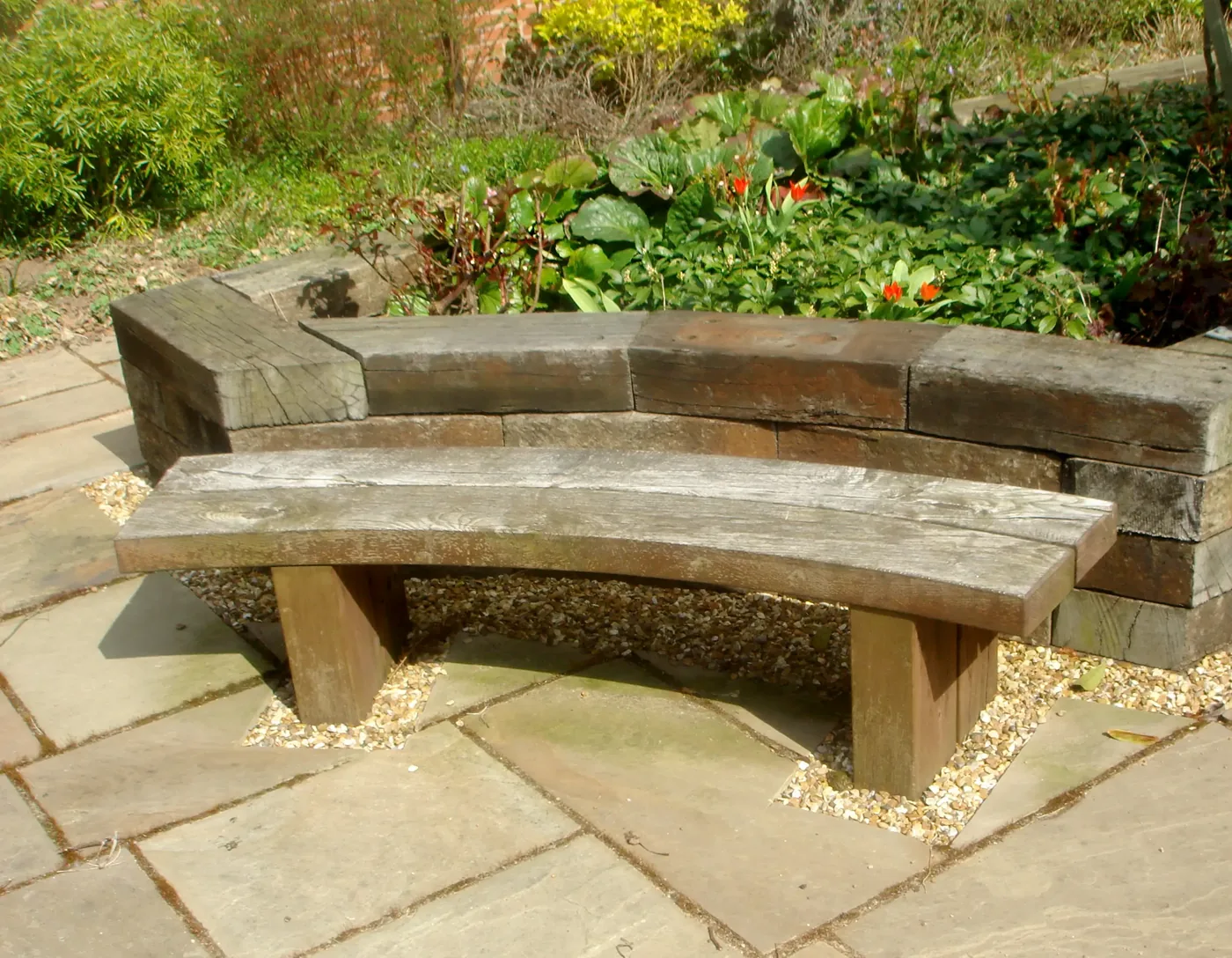 New and reclaimed oak railway sleepers at Reeves of Wem, Shropshire