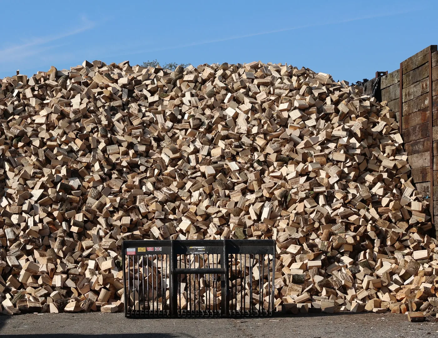 Kiln-dried hardwood firewood logs at Reeves of Wem, Shropshire
