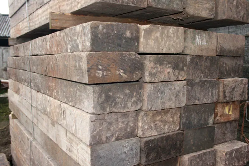 Grade A Redwood Railway Sleeper in stock at Reeves of Wem, Shropshire