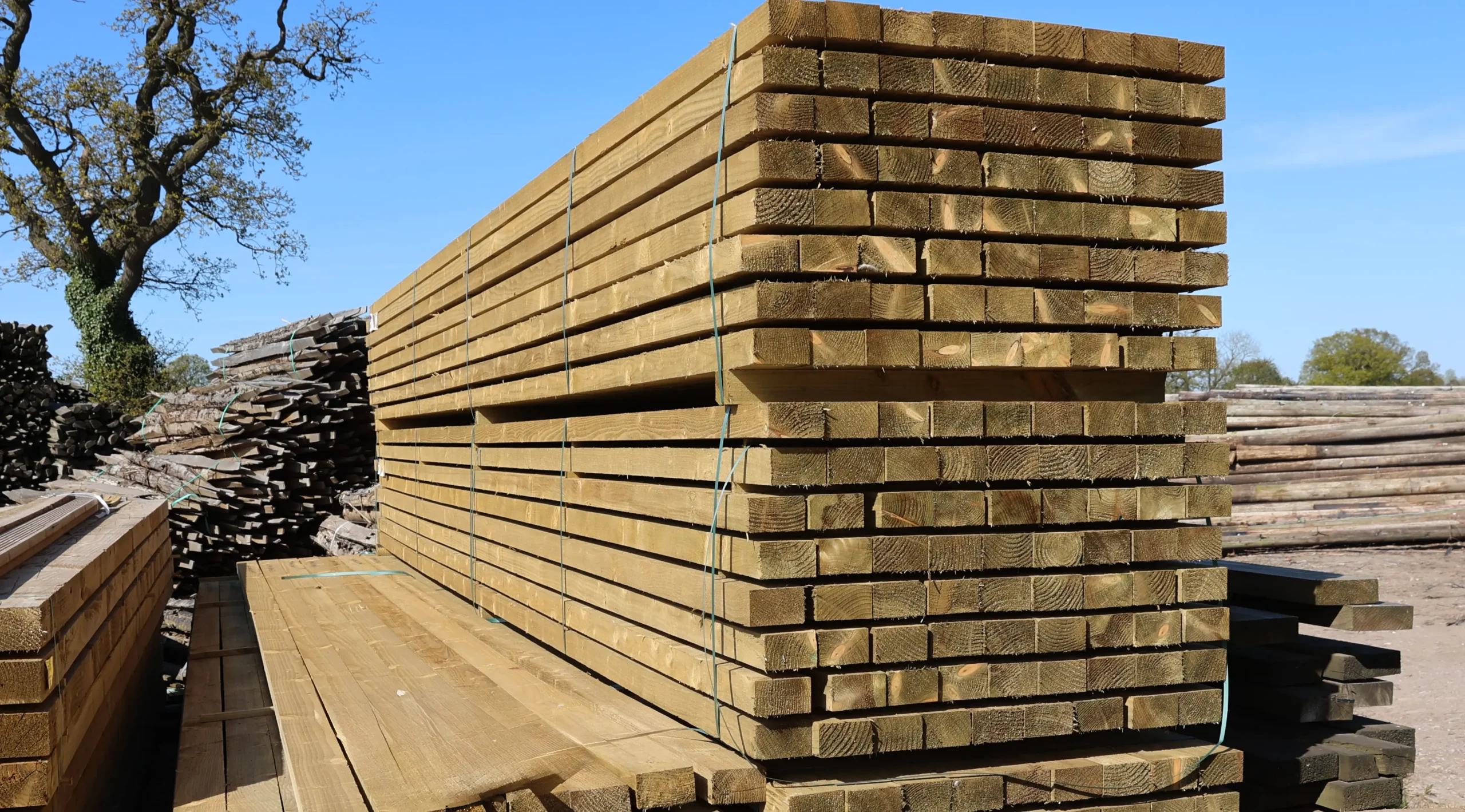 Agricultural and architectural timber purlins at Reeves of Wem, Shropshire